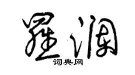 曾慶福羅瀾草書個性簽名怎么寫