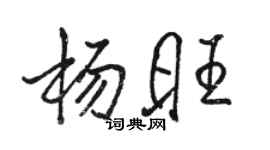 駱恆光楊旺行書個性簽名怎么寫