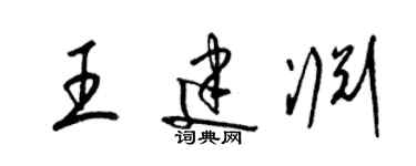 梁錦英王建淵草書個性簽名怎么寫