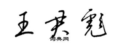 梁錦英王君彪草書個性簽名怎么寫