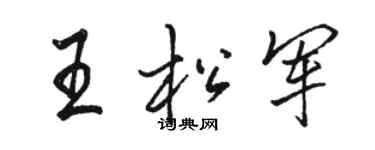 駱恆光王松軍行書個性簽名怎么寫