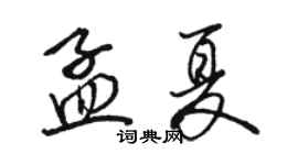 駱恆光孟夏行書個性簽名怎么寫