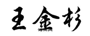 胡問遂王金杉行書個性簽名怎么寫