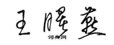 駱恆光王曙燕草書個性簽名怎么寫