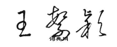 駱恆光王繁穎草書個性簽名怎么寫