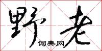 野老怎么寫好看