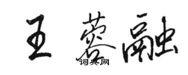 駱恆光王蓉融行書個性簽名怎么寫