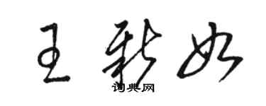 駱恆光王新如草書個性簽名怎么寫