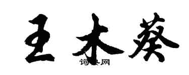 胡問遂王木葵行書個性簽名怎么寫