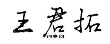 曾慶福王君拓行書個性簽名怎么寫