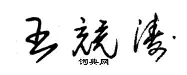 朱錫榮王競濤草書個性簽名怎么寫