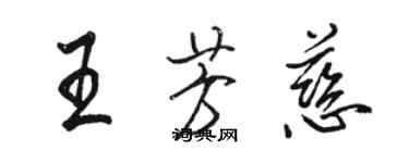 駱恆光王芳慈行書個性簽名怎么寫