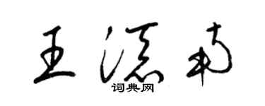 梁錦英王添南草書個性簽名怎么寫