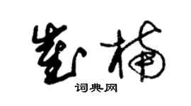 朱錫榮崔楠草書個性簽名怎么寫