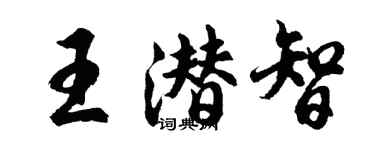 胡問遂王潛智行書個性簽名怎么寫