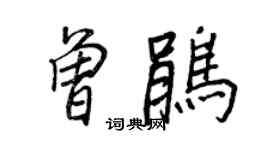 王正良曾鵑行書個性簽名怎么寫