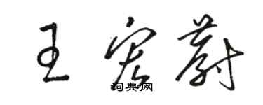 駱恆光王宏蔚草書個性簽名怎么寫