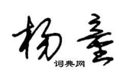 朱錫榮楊童草書個性簽名怎么寫