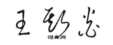 駱恆光王斯炎草書個性簽名怎么寫