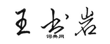 駱恆光王書岩行書個性簽名怎么寫