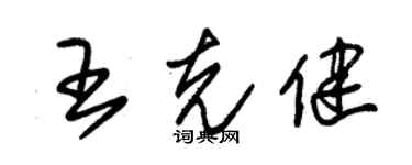 朱錫榮王克健草書個性簽名怎么寫