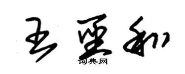 朱錫榮王聖和草書個性簽名怎么寫