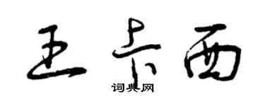 曾慶福王卡西草書個性簽名怎么寫