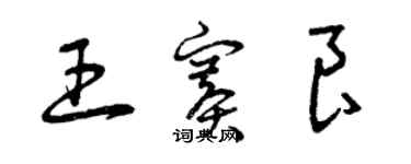 曾慶福王賽良草書個性簽名怎么寫