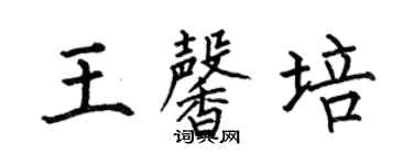 何伯昌王馨培楷書個性簽名怎么寫