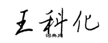 王正良王科化行書個性簽名怎么寫