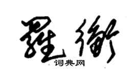 朱錫榮羅衡草書個性簽名怎么寫