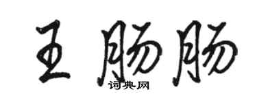 駱恆光王腸腸行書個性簽名怎么寫