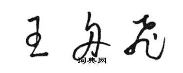 駱恆光王舟飛草書個性簽名怎么寫