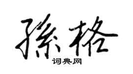 王正良孫格行書個性簽名怎么寫