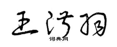 曾慶福王淑羽草書個性簽名怎么寫