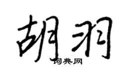 王正良胡羽行書個性簽名怎么寫