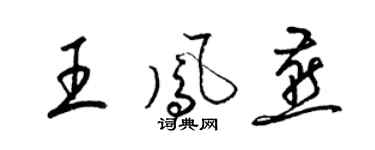 梁錦英王鳳燕草書個性簽名怎么寫