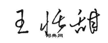 駱恆光王恬甜草書個性簽名怎么寫