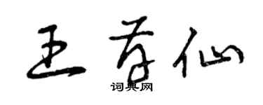 曾慶福王存仙草書個性簽名怎么寫