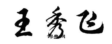 胡問遂王秀飛行書個性簽名怎么寫