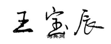 曾慶福王寶辰行書個性簽名怎么寫