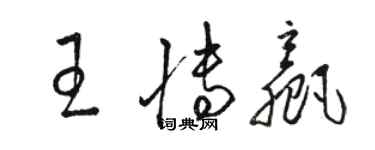 駱恆光王博贏草書個性簽名怎么寫