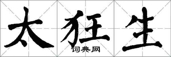 翁闓運太狂生楷書怎么寫