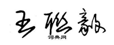朱錫榮王聯毅草書個性簽名怎么寫