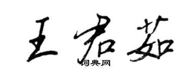 王正良王君茹行書個性簽名怎么寫