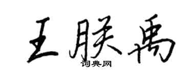 王正良王朕禹行書個性簽名怎么寫