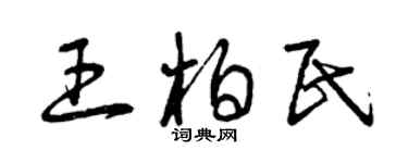 曾慶福王柏民草書個性簽名怎么寫