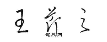 駱恆光王芹之草書個性簽名怎么寫