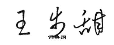 駱恆光王步甜草書個性簽名怎么寫