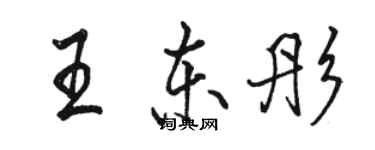 駱恆光王東彤行書個性簽名怎么寫